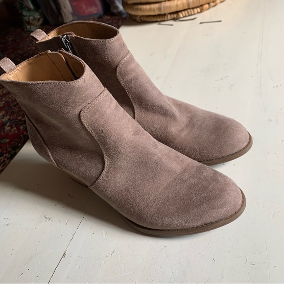 Franco Sarto Huette Ankle boots booties in taupe beige 8.5 - Picture 2 of 7
